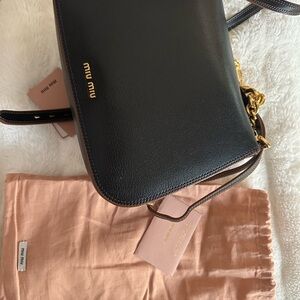 MADRAS LUX+SOFT NERO MIU MIU ORIGINAL BAGS